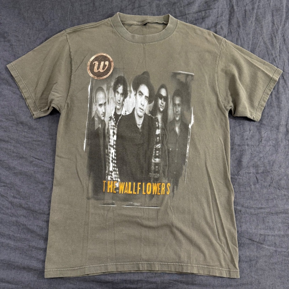 The Wallflowers T-Shirt Large Olive Green Vintage 90s Bringing Down The Horse